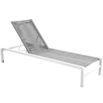 Ishi stackable lounger alu white/rope light grey