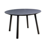 Teeburu table diameter120 cm alu black slate - Zwart