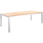 Arashi dining table 220x100cm. alu white/teak - Bruin