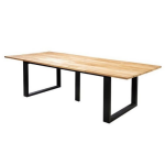 Kaihou table 350x100cm. alu black/teak
