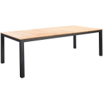 Arashi dining table 220x100cm. alu dark grey/teak - Bruin