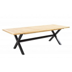 Wakai dining table 236x100cm. alu black/teak - Bruin