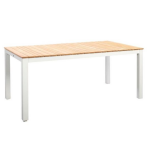 Arashi dining table 169x90cm. alu white/teak