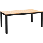Arashi dining table 169x90cm. alu black/teak - Bruin
