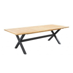 Wakai dining table 236x100cm. alu dark grey/teak