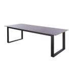 Teeburu table 240x100cm. alu black/concrete