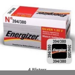 Energizer 4 Stuks (4 Blisters A 1 Stuk) 380/394 Knoopcel Zilver-oxide Batterij (S) 1,55 V