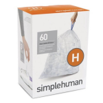 Simplehuman - Afvalzak, Code H, 30-35 L, Pak Van 3x20 Stuks, Transparant -