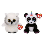 ty - Knuffel - Beanie Boo&apos;s - Ausitin Owl & Paris Panda