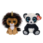 ty - Knuffel - Beanie Boo&apos;s - Ramsey Lion & Bamboo Panda