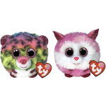ty - Knuffel - Teeny Puffies - Dot Leopard & Princess Husky