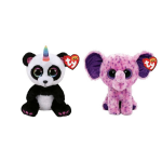 ty - Knuffel - Beanie Boo&apos;s - Paris Panda & Eva Elephant