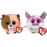ty - Knuffel - Teeny Puffies - Mandarin Dog & Colby Mouse