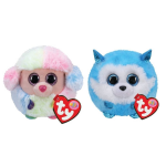 ty - Knuffel - Teeny Puffies - Rainbow Poodle & Prince Husky