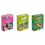 Identity Games Spellenbundel - Kwartet - 3 Stuks - Paarden Kwartet & Dino Kwartet & Sport Weetjes Kwartet