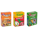 Identity Games Spellenbundel - Kwartet - 3 Stuks - Wildlife Kwartet & Kikker Junior Kwartet & Sport Weetjes Kwartet