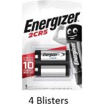 Energizer 4 Stuks (4 Blisters A 1 Stuk) Lithium 2cr5 6v Fotobatterij 245
