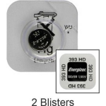 Energizer 2 Stuks (2 Blisters A 1 Stuk) 309/393 Knoopcel Zilver-oxide Batterij (S) 1,55 V