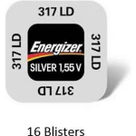 Energizer 16 Stuks (16 Blisters A 1 Stuk) Zilver Oxide Knoopcel 317 Ld 1.55v