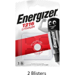 Energizer 2 Stuks (2 Blisters A 1 Stuk) Lithium Cr1216 3v