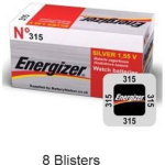 Energizer 8 Stuks (8 Blisters A 1 Stuk) Silver Oxide 315 Ld 1.55v
