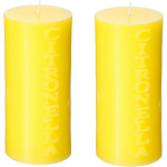 2x Stuks Antimuggen Citronella Stomp Kaarsen 64 Branduren - Geurkaarsen - Geel