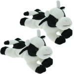 Set Van 2x Stuks Pluche Knuffel Dieren Koe Van 19 Cm - Knuffel Boederijdieren