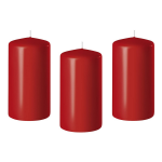 Enlightening Candles 8x Rode Cilinderkaarsen/stompkaarsen 6 X 10 Cm 36 Branduren - Stompkaarsen - Rood