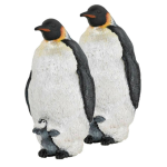 Papo Set Van 2x Stuks Plastic Speelgoed Figuur Keizer Pinguin 4 Cm - Speelfiguren