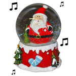 Sneeuwbol/snowglobe Kerstman Met Muziek 10 Cm - Sneeuwbollen