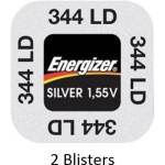 Energizer 2 Stuks (2 Blisters A 1 Stuk) Zilver Oxide Knoopcel 344/350 Ld 1.55v