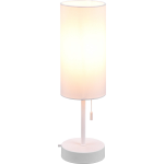 BES LED Led Tafellamp - Tafelverlichting - Trion Jordy - E27 Fitting - Rond - Mat Wit - Aluminium