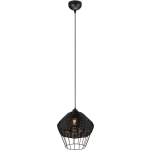 BES LED Led Hanglamp - Hangverlichting - Trion Bera Xl - E27 Fitting - 1-lichts - Rond Aluminium - Zwart