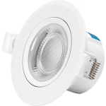 BES LED Led Spot - Inbouwspot - Aigi Lola - 7w - Warm Wit 3000k - Rond - Mat Wit - Aluminium