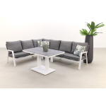 Vdg Azoren Lounge Dining Set Links - White (Tafel Verstelbaar)