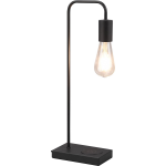 BES LED Led Tafellamp - Tafelverlichting - Trion Milaya - E27 Fitting - Rechthoek - Mat - Aluminium - Zwart