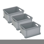 Curver Unibox Classic Opbergbox L - 3x30l - 43x35x23,5cm - Grijs