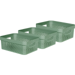 Curver Infinity Recycled Dots Opbergbox - 11l - 3 Stuks - Groen