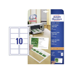 C32011-25 Bedrukbare visitekaarten, gladde kant 85 x 54 mm 250 stuk(s) Papierformaat: DIN A4 - Wit