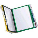 Durable Wandhouder voor bureaustandaard VARIO WALL 10 - 5567 Rood, Geel, Groen, Blauw, DIN A4 Aantal meegeleverde displaypanels 10 - Negro