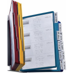Durable Wandhouder voor bureaustandaard VARIO WALL 20 - 5512, Geel, Groen, Rood DIN A4 Aantal meegeleverde displaypanels 20 - Blauw