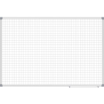 Maul Whiteboard standard (b x h) 900 mm x 600 mm Raster 20 x 20 mm kunststofgecoat Incl. opbergbakje, Horizontaal- of verticaalformaat - Gris