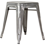 Legend Metalen krukje industrieel metaal - 45 cm - Grijs