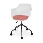 Nolon Nout bureaustoel wit met armleuningen en terracotta rood