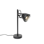 QAZQA Industriële tafellamp 45 cm - Emado - Zwart
