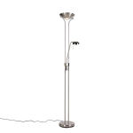 QAZQA LED Vloerlamp diva - Staal - Modern - D 254mm - Plata