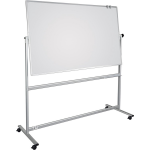 Dahle Mobiel whiteboard (b x h) 100 cm x 150 cm gelakt Draaibaar, Aan beide zijden te gebruiken, Incl. opbergbakje, Incl. wielen - Wit
