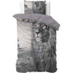 Pure King of Nature Grey Dekbedovertrek 1-persoons (140 x 220 cm + 1 kussensloop) Dekbedovertrek - Grijs