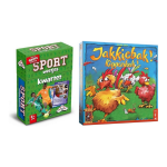 999Games Spellenbundel - 2 Stuks - Kwartet Sport Weetjes & Jakkiebak! Kippenkak!