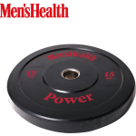 Men's Health Bumper Plate - Halterschijf - 50 mm - 15 kg - Zwart